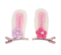 NUSITOU 1 Pair Bunny Ear Hair Clips for Wool Cute Hair Accessories Versatile Accessory that Does Not Deform or Break for Everyday Use