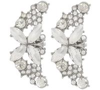 NUSITOU 1 Pair Silver Shoe Clips with Artificial Crystal Bling Shoe Charms Comfortable Removable Zinc Alloy for Brides Wedding Party Accessories