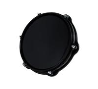 NUSITOU 10 Inch Dumb Drum Practice Mat Rubber Eva Drummer Basic Skills Practice Mat Volume Reduction Practical Black for Home