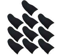 NUSITOU 10 Pcs Oil-proof Anti-slip Thumb Sleeve Finger Cover with Breathable Nylon Silver Fabric Conductive Fiber Fit Hands Isolated Hand Sweat for Mobile Phone Gaming