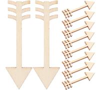 NUSITOU 100pcs 40mm Rustic Unfinished Wooden Arrow Slices DIY Craft Wood Embellishments for ’s Painting and Handmade Decorations