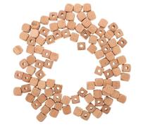 NUSITOU 100pcs Natural Wood Beads 12mm Square Cube Unfinished Beads for Jewelry Making Multipurpose for Necklace Large Scale Craft Projects