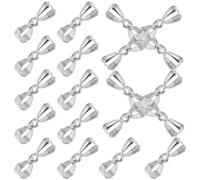 NUSITOU 100pcs Pendant Connection Buckles Pendant Necklace DIY Clasp Connectors Silver Unique Shape Lightweight Easy to Turn Off Not Easy to Fade for DIY Necklaces and Anklets