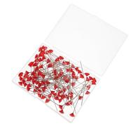 NUSITOU 100pcs Red Acrylic Straight Pins Decorative and Secure Wedding Flower Bouquet Pins for Crafting and Sewing Supplies