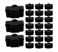 NUSITOU 100pcs Rj45 Ethernet Plug Cover Dust Protection Silicone Caps for Network Equipment and Computer Network Interface, Soft Reusable Black Dust Cover Protective Caps