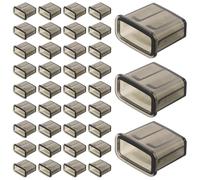 NUSITOU 100pcs USB Dust Cover Anti Dust Plug Male for Data Cable Tpu Black 0.6x0.55x0.35 Inch Indoor and Outdoor Use