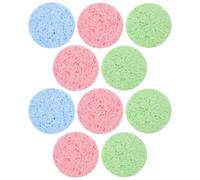 NUSITOU 10pcs Facial Cleansing Pads Makeup Remover Puff Soft Polyurethane Sponge for Daily Cleansing Safe for Skin Face Cleaning Accessories Random Color