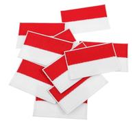 NUSITOU 10pcs Indonesia Flag Patch Embroidered Iron-on Patches for Caps and Uniforms Lightweight Polyester Material Authentic Indonesian Design for DIY and Collectors