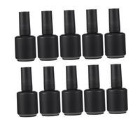 NUSITOU 10pcs Nail Polish Storage Bottles Empty Nail Gel Containers 15ml Glass Material Leakproof Refillable Lightweight Compact Travel Grooming on The Go