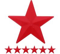 NUSITOU 10pcs Red Five-pointed Star Aluminum Chest Badge Pins Star Brooch Lapel Pins for Hats Backpacks Clothing Accessories
