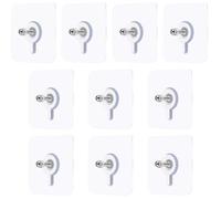 NUSITOU 10pcs Self-Adhesive Seamless Wall Hooks Nano Screw Stickers for Kitchen and Home Organization Non-Marking Traceless Mounting Utility Stickers