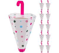 NUSITOU 10pcs Umbrella Shaped Small Candy Boxes Paper Lightweight Easy to Transport Party Box for Summer Theme Party