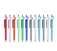 NUSITOU 12 Pcs Touch Screen Pens with Cellphone Stand Smooth Writing Gel Pens in Assorted Colours for Touch Screen and Notebook Use Simple and Fashionable Design Random Random Color