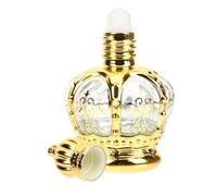 NUSITOU 12ml Golden Glass Roller Bottles Travel Containers Lightweight Portable Delicate Essential Oil Bottles for Home and Beauty Salon Use
