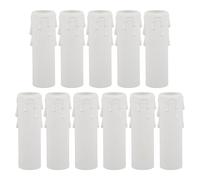 NUSITOU 12pcs Drip Candle Cover Candle Sleeves Pvc Practical Easy to Remove White for Home and Bedrooms Four Seasons Use