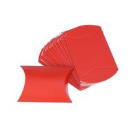 NUSITOU 12pcs Red Pillow Candy Boxes Made of Paper for Wedding Party Packaging, Gorgeous and Delicate Design as Memorable