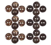 NUSITOU 150pcs Garment Sewing Buttons Round Wood Buttons Lightweight Easy to Sew Rustic Boho Coconut Shell for Creative DIY Endeavors and Crochet Projects