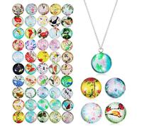 NUSITOU 150pcs Round Glass Gems for Craft Projects and Making Accessories, 12mm Assorted Colour Flatback Glass Stones with Multiple Uses and Sturdy Materials for Jewellery Making and DIY