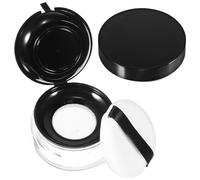 NUSITOU 15g Powder Container with Puff Loose Powder Container 2.55x2.55x1.18in Sleek Stylish Secure Storage Easy Carrying Women Shopping