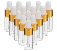 NUSITOU 15pcs Essential Oil Bottle Mini Pipette Bottles 4ml Glass Sleek Travel Friendly Aromatherapy Sample Vials for Liquid Products