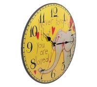 NUSITOU 1pc Vintage Wooden Wall Mounted Clock Retro Nostalgia Style Decorative Hanging Timepiece for Living Bedroom Cafe Home Decor