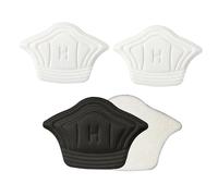 NUSITOU 2 Pairs Anti-wear Foot Stickers Heel Pads Sponge and Cloth Material Cross Embossed Design Thin Invisible Back Heel Cushions to Solve Shoes Being Too Big