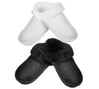 NUSITOU 2 Pairs Clog Warm Inserts Fluffy Shoe Inserts Furry Design Eva Plush Soft and Comfortable Washable Winter Shoe Accessories with Built-in Holes 10.22x3.54x3.34in