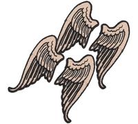 NUSITOU 2 Pairs Sewing Clothes Patch Wing Patch Polyester Assorted Color Wings Shape Sewable for Bags Shoes DIY Works