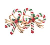 NUSITOU 2 Pcs Christmas Brooches for Women, Cartoon Christmas Elements Pattern Design, Alloy Material, Unique Enamel Clothes Collar Corsage, for Work and Date, Decorating on Stockings Or