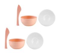 NUSITOU 2 Sets 6pcs Mask Mixing Bowl Kit DIY Face Mask Bowl Multi-functional Easy to Clean for Personal Home Use with Mixing Rod and Lid