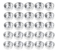 NUSITOU 200 Sets round Aluminium Tea Light Cups with 200 Professional Candle Wicks 4-hour Burn Time DIY Candle Making Containers for Aromatherapy