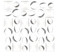 NUSITOU 200pcs Flat Back Dome Glass Cabochon DIY Accessory Not Easy to Break Cute Style round Hemisphere Oval for Crystal Crafts Pendant Making