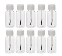 NUSITOU 20pcs Refillable Nail Polish Bottles 20ml Plastic Pet with Brush Cap and Advanced Seal Protection for Daily Nail Care and Art