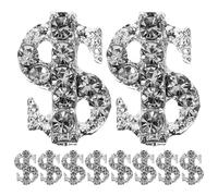 NUSITOU 20pcs Silver Sign Shape Nail Charms Alloy Manicure Decoration Easy to Use No Breaking Creative Pretty Nail Decorations for Festivals and Proms