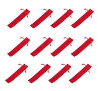 NUSITOU 20pcs Velvet Pencil Case Set with Drawstring Closure Single Size Design Pen Pouch Sleeve Holder Anti Deformation Red Colour for School and Office Use