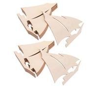 NUSITOU 20pcs Wood Slices Unfinished Wood Blank Ship Pendants Unique Design Smooth Surface Easy to Use Beige Nautical Style DIY Painting Holidays Summer Decor