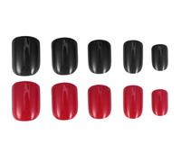 NUSITOU 24pcs Solid Color Nail Art Stickers Press on Nails for Ladies Lightweight Breathable Plastic Simple Stylish Manicure Tools for Daily Use