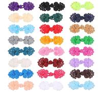 NUSITOU 25 Pcs Chinese Knots Buttons Sewing Fastener Classical Buttons Polypropylene Fiber Assorted Color Retro Style Fine Workmanship for Sweater and Cape Decoration Random Color