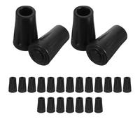 NUSITOU 25pcs Heavy Duty Rubber Walking Pole Ends Replacement Tips for Walking Canes with Noise Dampening Function, Sturdy Rubber Feet Protectors Suitable for Outdoor Hiking and Senior Use
