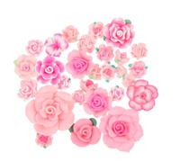NUSITOU 28pcs Clay Flower Ornaments Creative DIY Phone Case Decor Polymer Clay Cute Flower Charms for Crafting