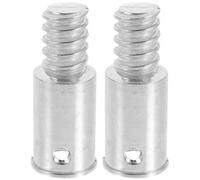 NUSITOU 2pcs American Threaded Tip Replacement for Mop and Broom Handles, Metal Connector for Extension Poles, Compatible with Household Cleaning Tools and Push Brooms