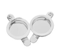 NUSITOU 2pcs Copper Door Viewer Privacy Cover for Front Door Peephole Protection Sturdy Material and Installation, Silver Peephole Covers for Home and Apartment Security