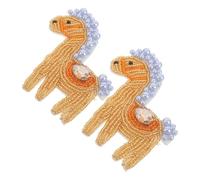 NUSITOU 2pcs Cute Horse Sew on Patches for Clothes Repair and Decorations, Plastic and Non-Woven Fabric Material, Cartoon Embroidered Applique for DIY Bags, Hats, and Clothing Revamp