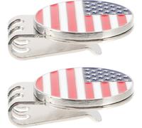NUSITOU 2pcs Golf Ball Markers Decorative Hat Clips Portable