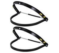 NUSITOU 2pcs Heavy Duty Safety Shield Adapter for Hard Hat, Aluminum Alloy Welding Hood Visor Bracket with 180° Rotational Flexibility and Adjustable Spring Design for Construction