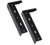 NUSITOU 2pcs Heavy Duty Wall Mount Cabinet Brackets in Black, Cold Rolled Steel for Storage and Organization, Stable and Stylish Hanging Bracket Suitable for Corners and Offices
