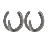 NUSITOU 2pcs Horseshoe Shape Pothook Coat Wall Hanger 3.73x3.54x1.57in Iron Easy to Install Convenient Retro Style for Home and Office Storage Organizer