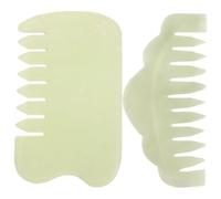 NUSITOU 2pcs Jade Comb Massage Comb Tighten The Skin Delay Skin Aging for Head Gift for Female Relatives Girlfriend