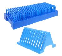 NUSITOU 2pcs Lab Slide Rack Set 10 Slot Triangle 25 Slot Rectangle Plastic Microscope Slide Drying Racks Organization Experimental Instrument Drying Activities