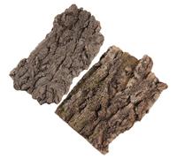 NUSITOU 2pcs Pet Terrarium Ornament Bark for Lizards and Bearded Dragons Natural Coffee Colour Bark with Creative Landscape Decoration for Pet Cage